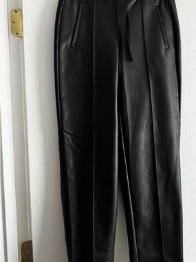 Simply Vera Vera Wang Black Faux Leather Cropped Trousers